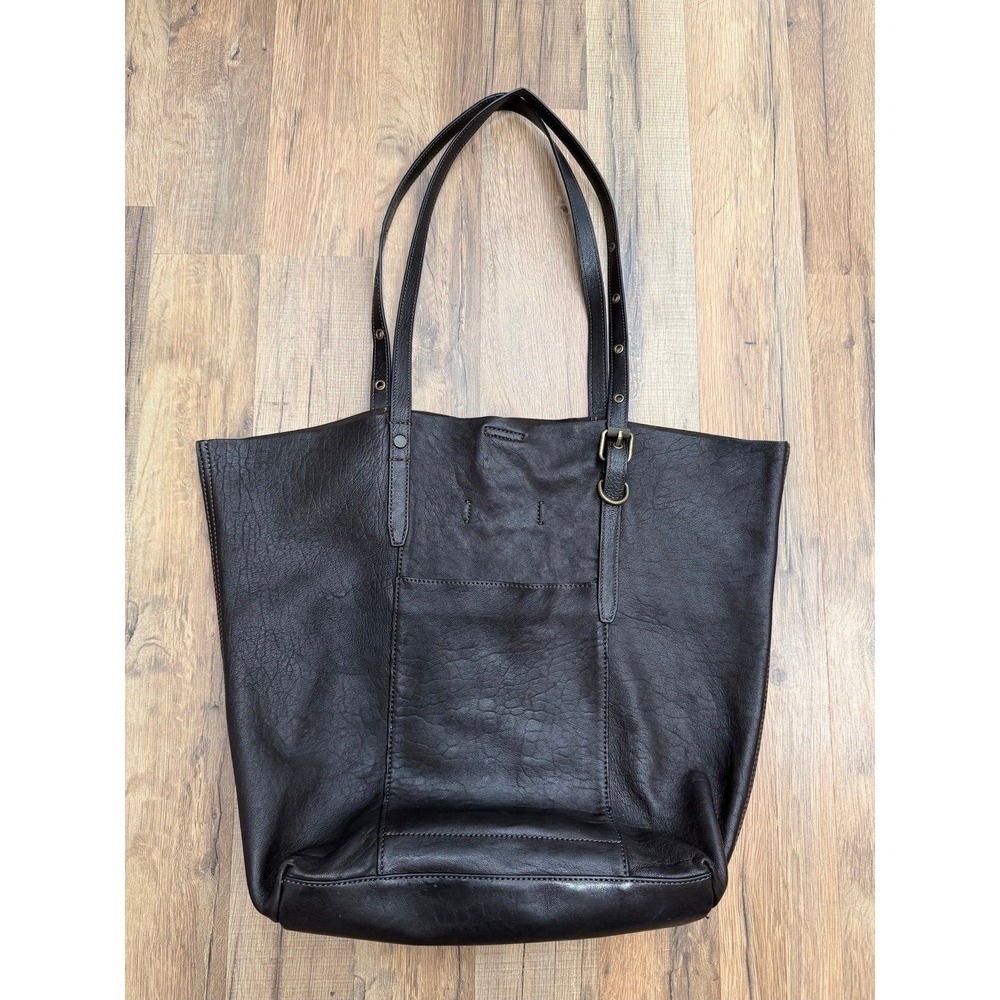 Frye Melissa Leather Tote Bag Brown Large Shopper‎ Shoulder Purse Distressed